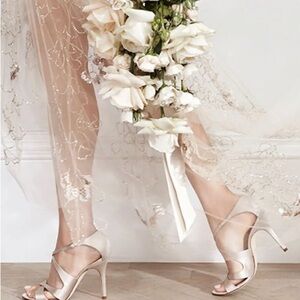 LK Bennett x Jenny Packham Brielle satin heels 7.5